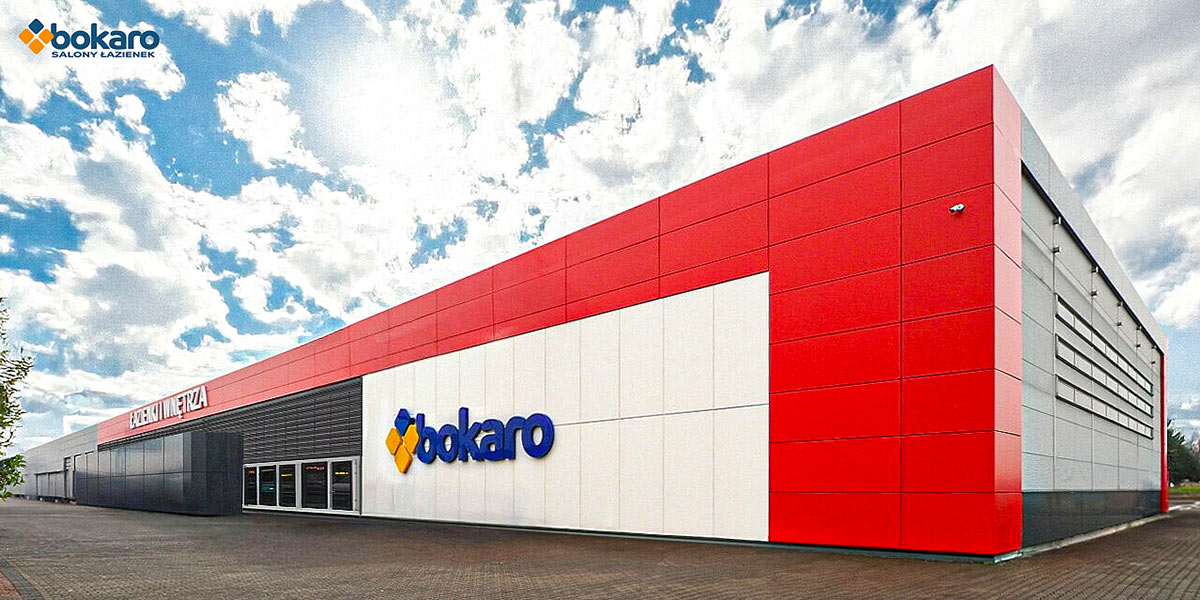 Salon łazienek Bokaro w Poznaniu przy ul. Głogowskiej, oferujący armaturę sanitarną Avapax