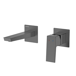 Bateria umywalkowa podtynkowa, gun metal