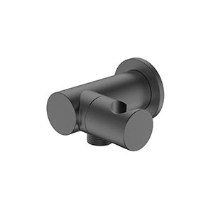 Przyłącze kątowe z uchwytem na słuchawke boczne, gun metal