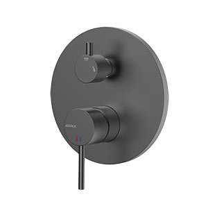 Bateria prysznicowo wannowa podtynkowa dwufunkcyjna, gun metal