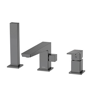 Bateria wannowa 3-otworowa, gun metal