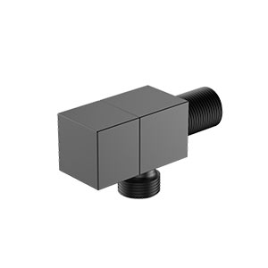Zawór kątowy przyłączeniowy 1/2x3/8 mosiężny, gun metal