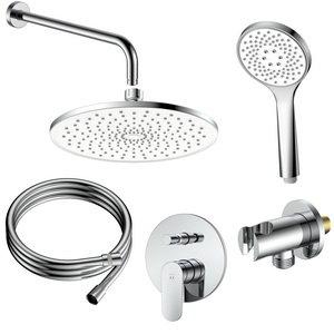 Zestaw prysznicowy podtynkowy dwufunkcyjny, chrom