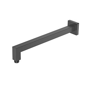 Ramię natrysku stalowe nierdzewna 37,7 cm, gun metal