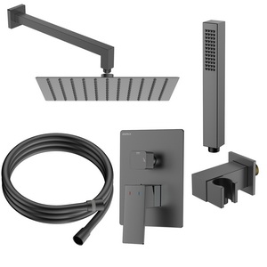 Zestaw prysznicowy podtynkowy dwufunkcyjny, gun metal