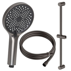 Zestaw prysznicowy  3-funkcyjny z drążkiem, gun metal