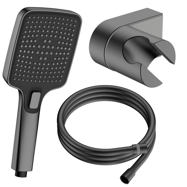 Zestaw prysznicowy 3-funkcyjny punktowy, gun metal