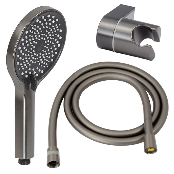 Zestaw prysznicowy 3-funkcyjny punktowy, gun metal